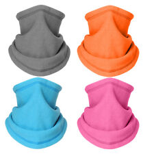 Children Kids Winter Fleece Neck Warmer Snood Scarf Thermal Polar Tube Plain