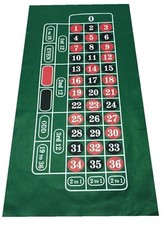 LARGE ROULETTE FELT BAIZE LAYOUT -  LOOK NO FURTHER - LOW PRICE 180cm by 90 