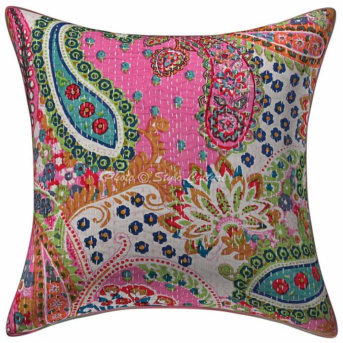 Handmade paisley sofa cushion - paisley,