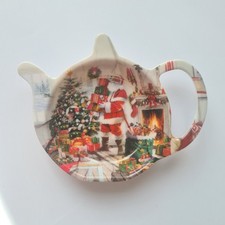 LEONARDO CHRISTMAS SANTA TEA BAG SPOON REST HOLDER