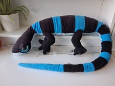 Nature Planet Striped Blue 44" Long Soft Toy Plush Lizard Reptile. Used
