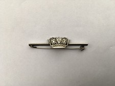 C1930s-40s VINTAGE ROYAL NAVY SILVER&MARCASITE SWEETHEARTS BAR PIN BROOCH