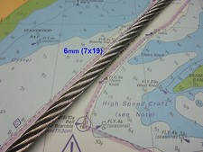 Wire Rope Marine 316 Stainless Steel(7x19) Yacht Dingy Halyards Support wires