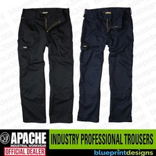 Apache Black Industry Pro Blue/Black Combat Cargo Work Wear Trousers  All Sizes
