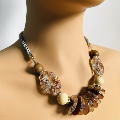 Resin necklace statement - resin,