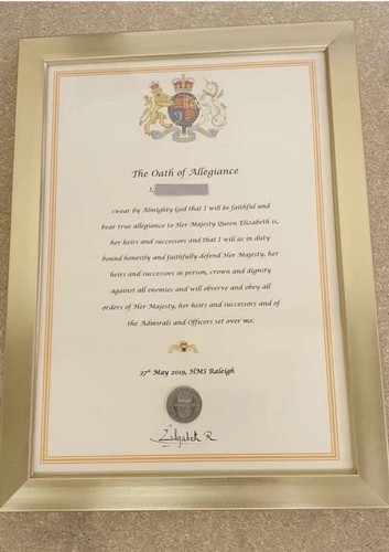 Oath allegiance rn - oath, of