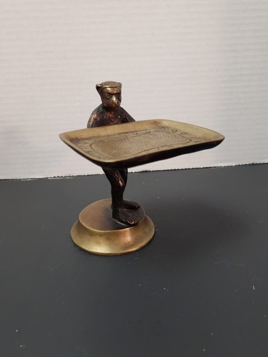Vintage brass monkey trinket - vintage,