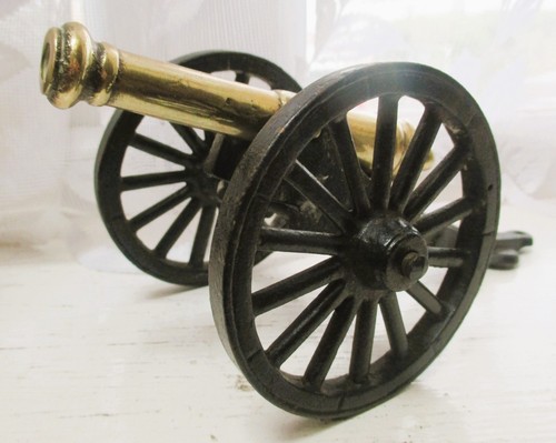 Cannon model iron brass 20cm - iron,
