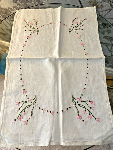 Vintage white irish linen - white,
