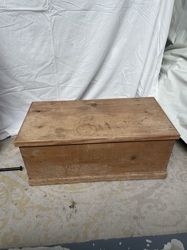 Victorian pine chest trunk - pine,