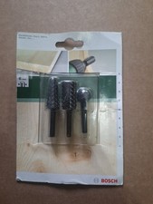 Bosch Professional Wood Rasp Set 3-Piece Freehand Routing, 6 mm Shank 2609255302