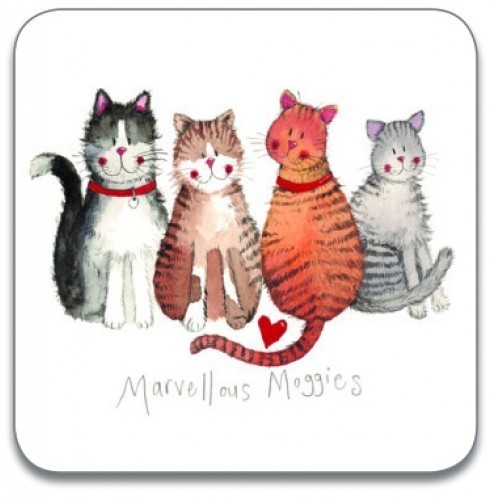 Marvellous moggies coaster - marvellous,