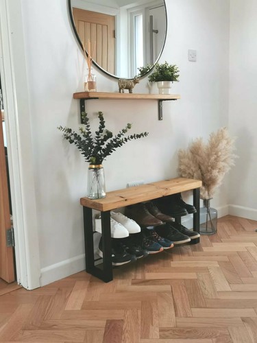 Bench shoe rack - shoe, rustic