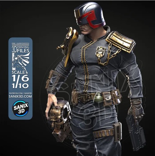 Judge dredd model statue - judge,