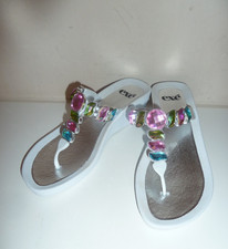 White Diamante Stone slip on