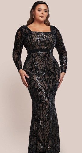 Sequin square neck - neck, with