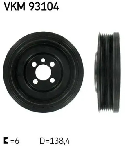 Crankshaft pulley vkm 93104 - pulley,