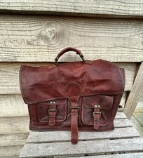 Vintage Tan Leather Satchel
