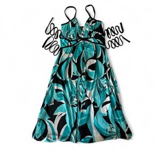 Jane Norman Y2K Blue and Black Floaty Dress