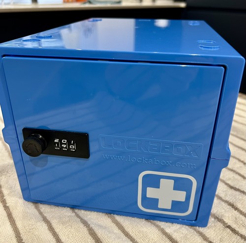 Lockabox small blue portable - small,
