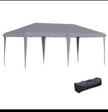 3 x 6 m Pop Up Gazebo Patio Party Event Heavy Duty Canopy Grey
