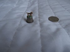 Dog Ornament border Terrier mounted on a small thimble