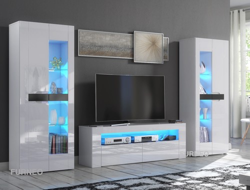 Unit white high gloss matt - tv,