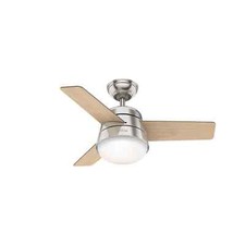 Ceiling fan with Remote control Finley Nickel 91 cm 36" Ceiling fan with Lights
