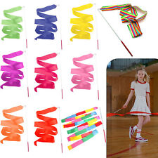 4M Dance Gymnastics Ribbon Rhythmic Art Streamer Baton Twirling Rod Colorful