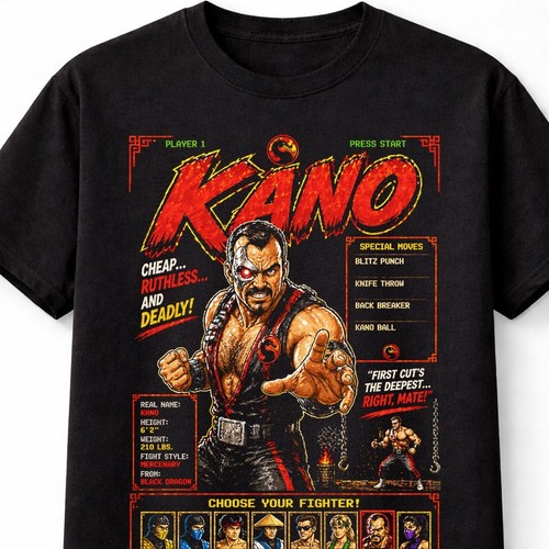 Kano mortal kombat retro - mortal,