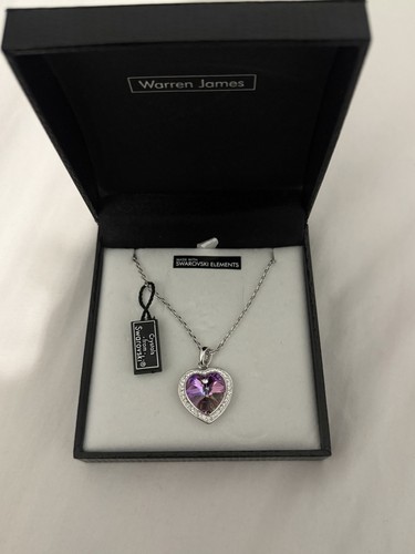 Heart necklace with swarovski - with,