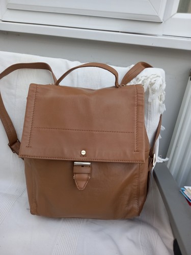 Autograph tan leather backpack - tan,
