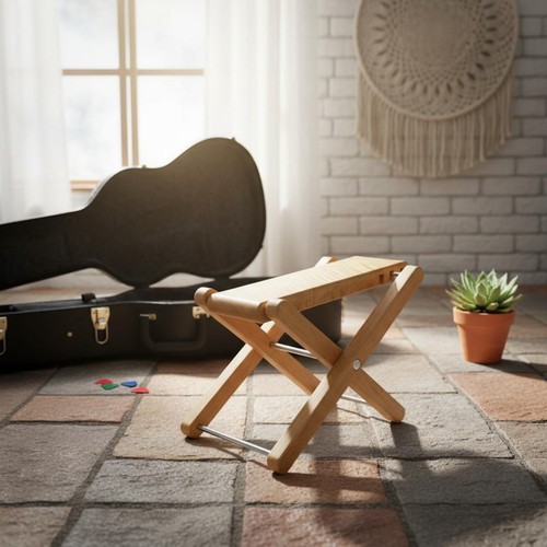 Wooden guitar footstool - wooden,