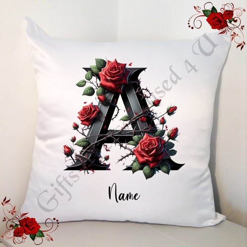 Personalised white cushion - white,
