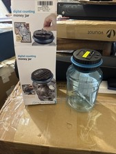 Digital counting money - counting, jar