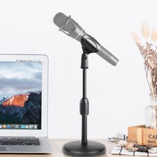 NEW Desk Table Top Microphone Stand Mic Tripod Clip Holder Liftable Adjustable