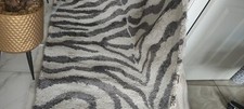 Large  Zebra rug in ivory