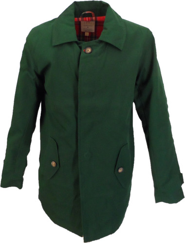 Real hoxton mens green mac - real,