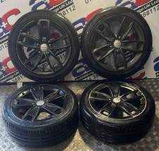 AUDI A3 MK2 2004-2013 SET OF 4 BLACK 17" ALLOY WHEELS 225/45ZR17 8P0601025BL