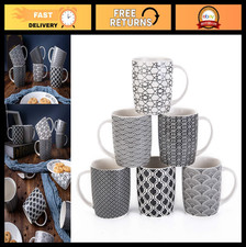 Set of 6 Ceramic Coffee Mugs