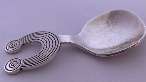 Sterling silver caddy - , spoon