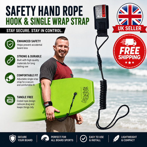Premium coiled bodyboard leash - bodyboard,