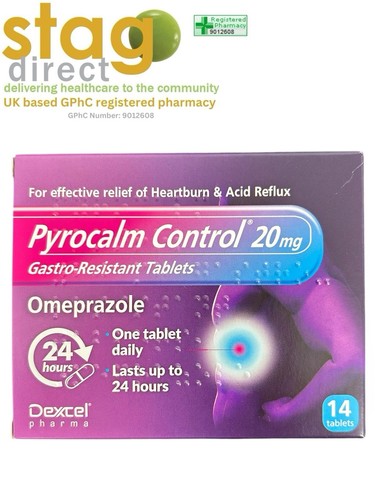 Pyrocalm 20mg omeprazole - pyrocalm,