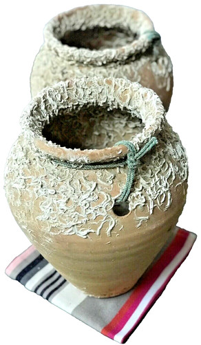 Vintage octopus pot terracotta - pot,