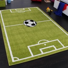 Large Kids Rug Football Pitch