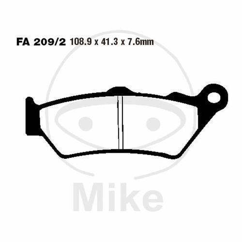 Pair brake pads ebc - brake,