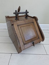 Antique oak coal - oak, scuttle