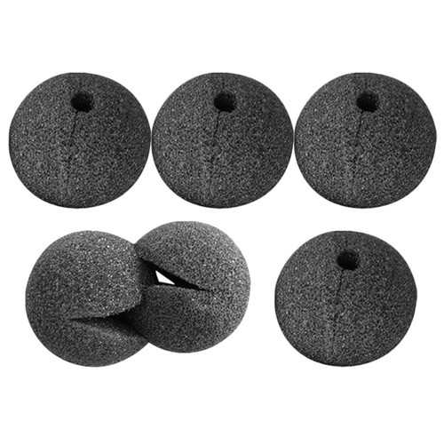 6pcs black clown nose kit - 6pcs, foam