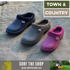 Town and Country Womens / Mens Gardening Shoes Clogs Cloggies Fleece Fleecy