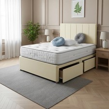 Divan Panel Bed Plush Velvet